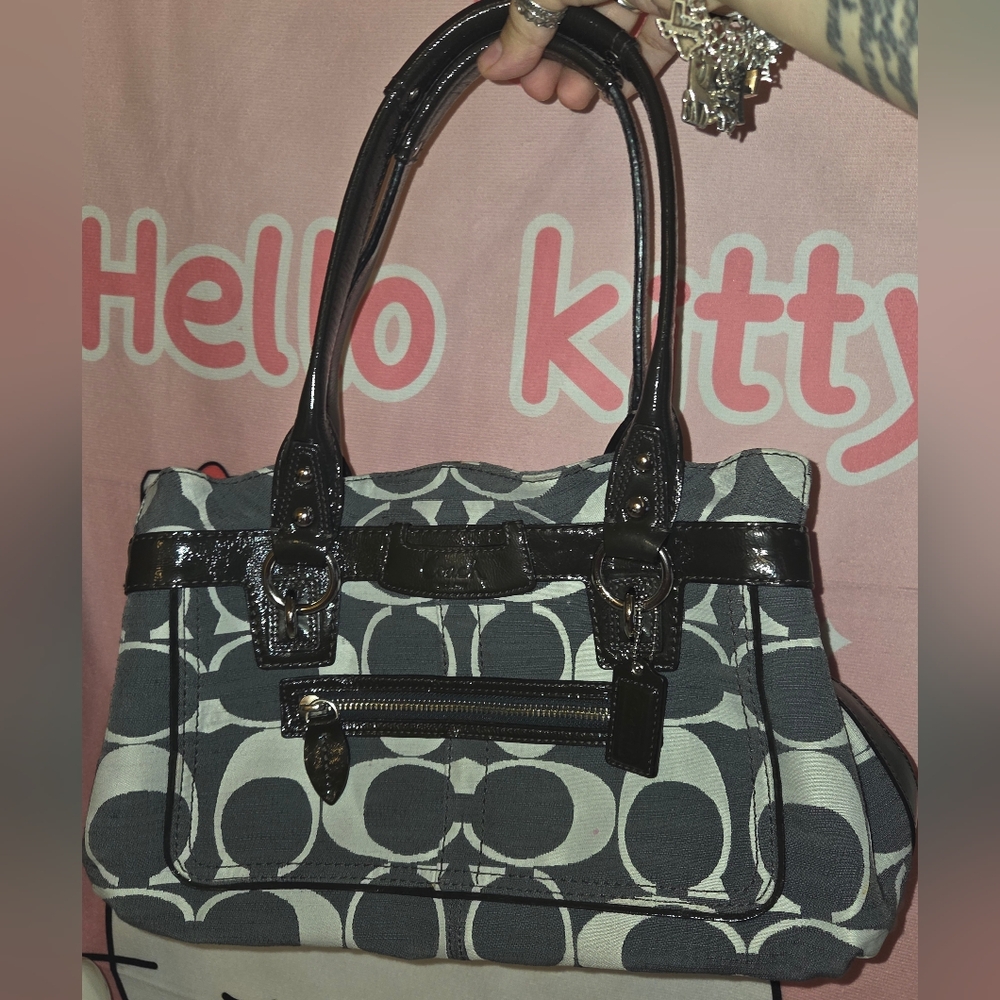 Stylish Gray Coach Women's Bag